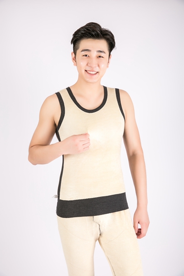 男蚕丝背心翻穿